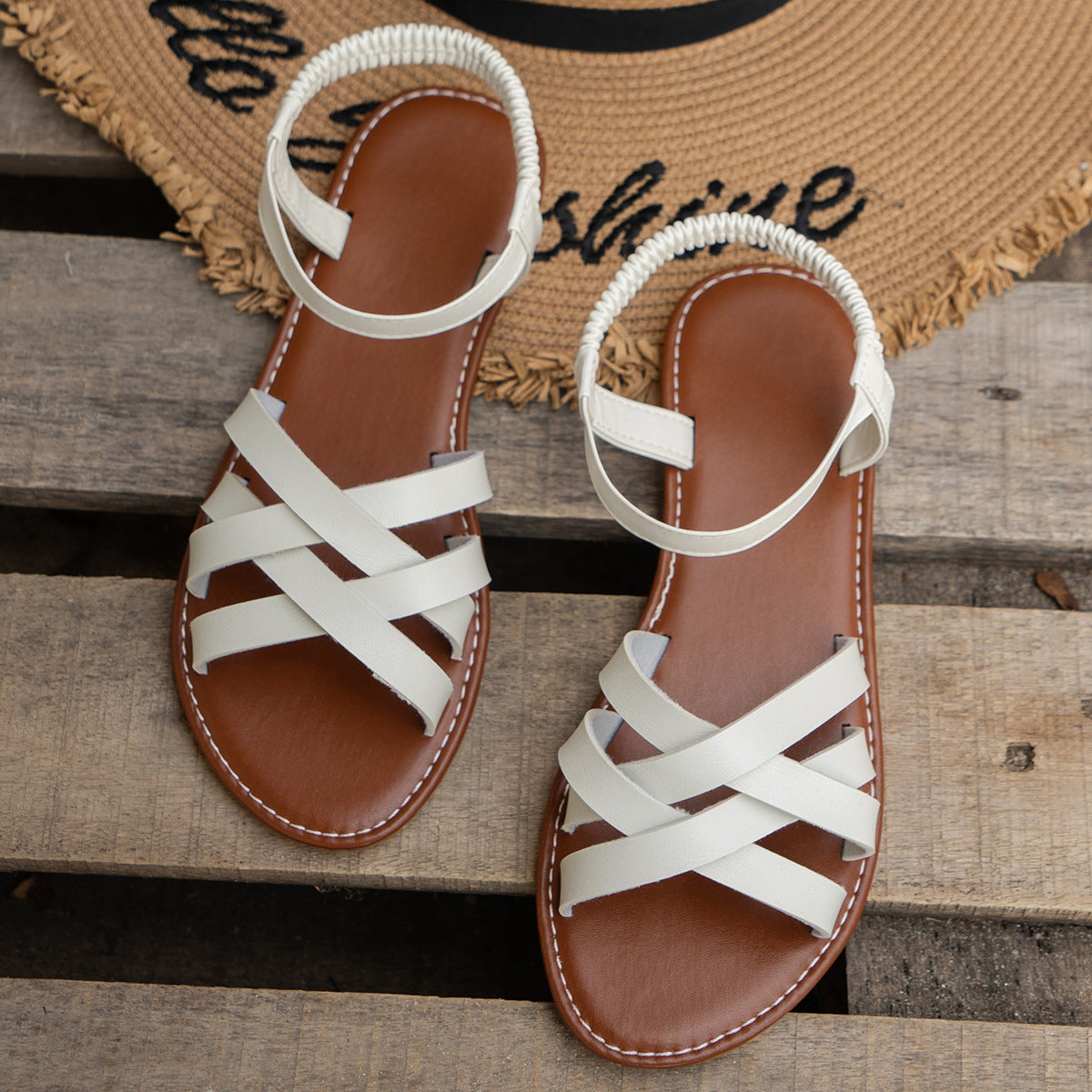 Lowita™ | Casual antislip cross flat sandalen