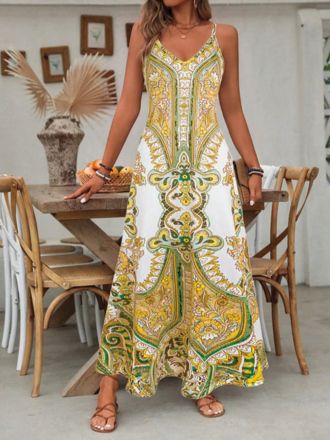 Rosario™ | Chique summer zonder mouwen strap maxi jurk