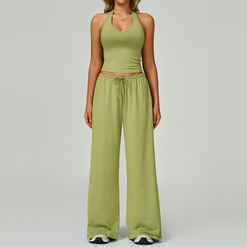 Araya™ | Casual crop tanktop and wide-leg broek set