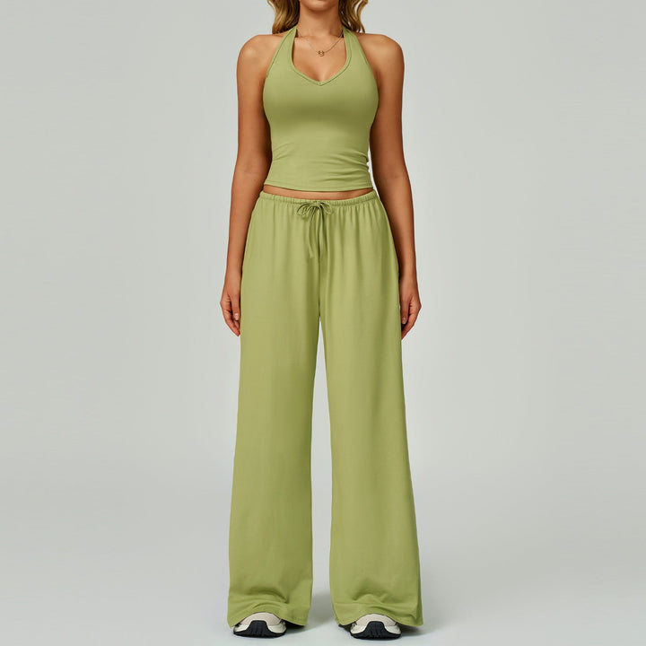 Araya™ | Casual crop tanktop and wide-leg broek set