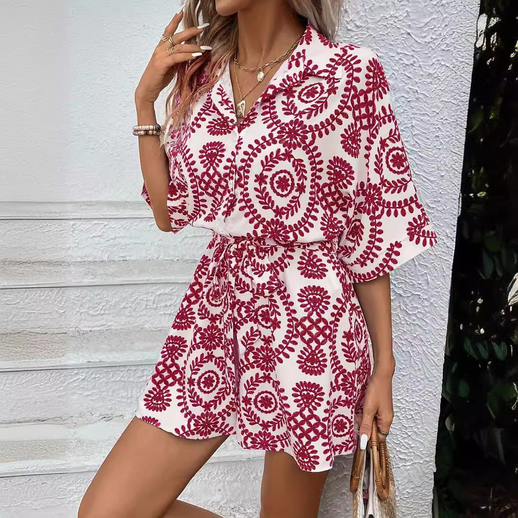Cassia™ | Elegante summer bloemen boho playsuit