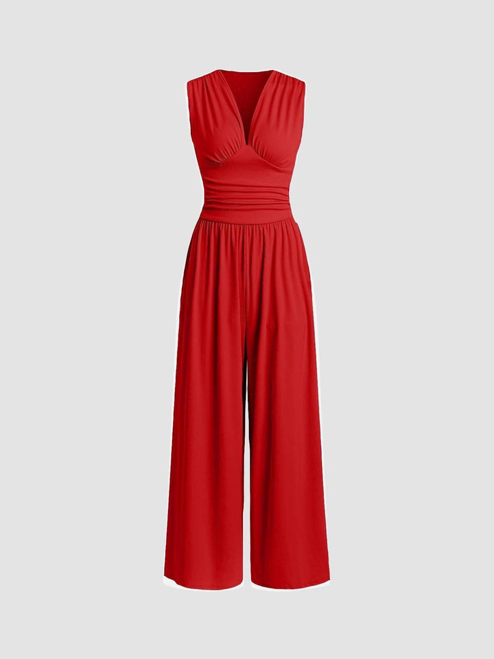 Char | Chique zonder mouwen wide-leg jumpsuit