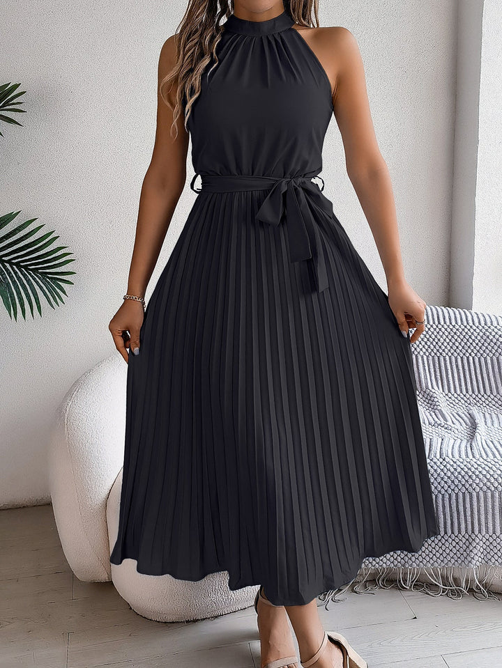 Cedrine™ | Graceful pleated midi jurk