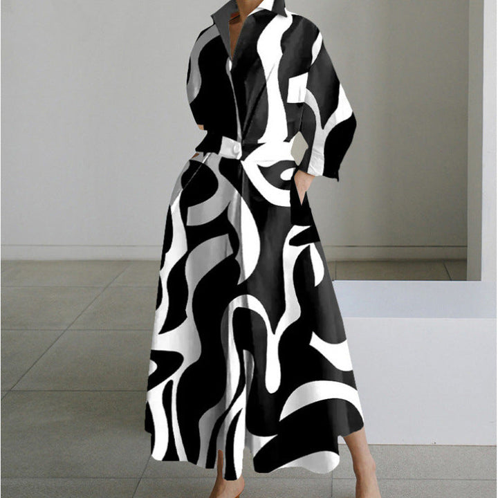 Sofer™ | Elegante front wrap collared maxi jurk