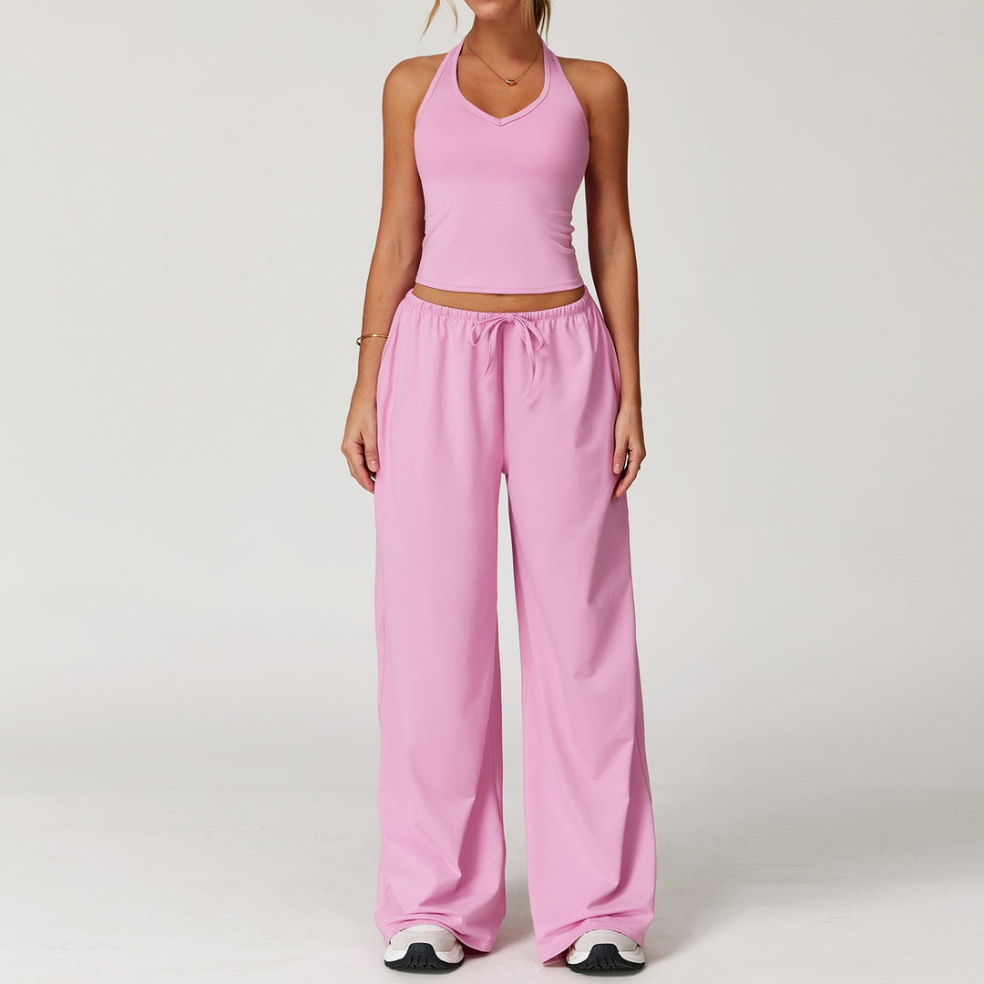 Araya™ | Casual crop tanktop and wide-leg broek set