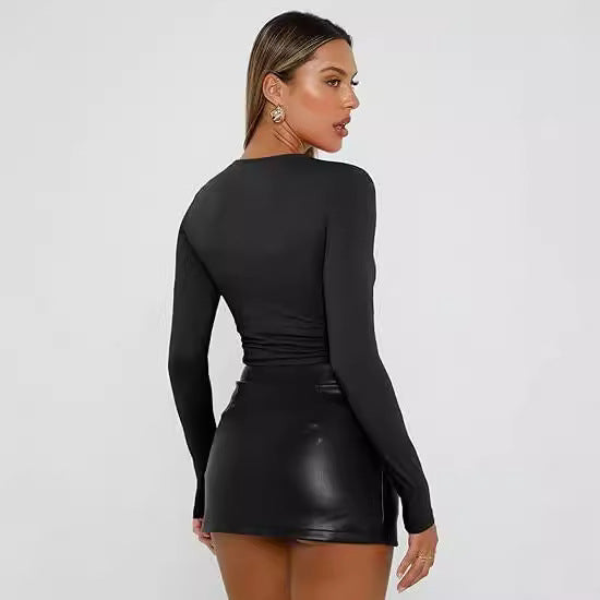 Jihyo™ | Casual lange mouwen ronde hals top