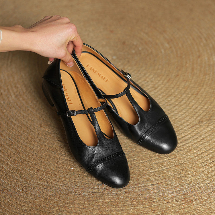 Miska | Leren leather ballerina's