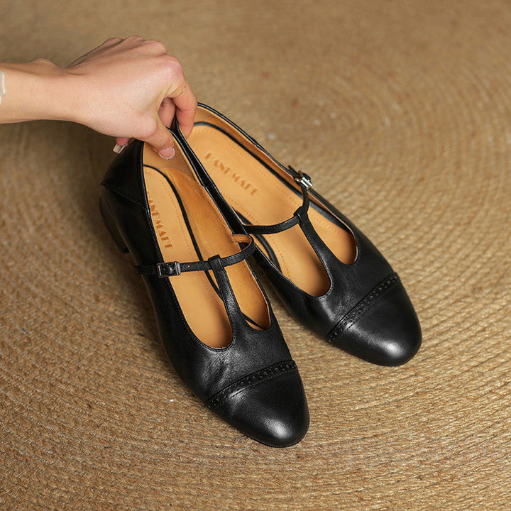 Miska | Leren leather ballerina's
