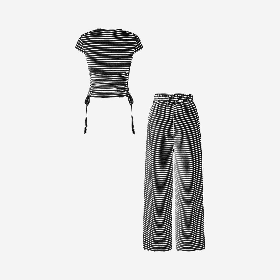 Chesa™ | Casual gestreepte co-ord lounge set