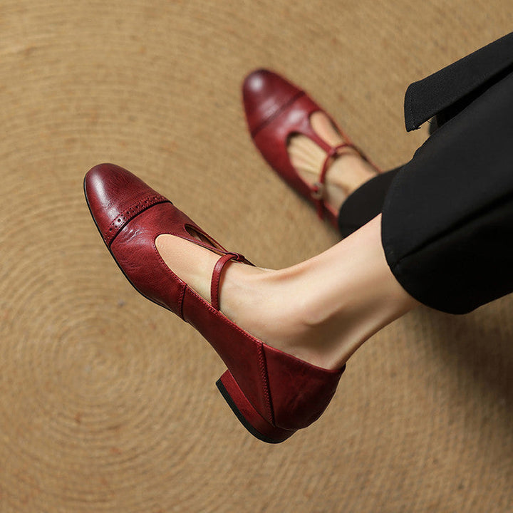 Miska | Leren leather ballerina's