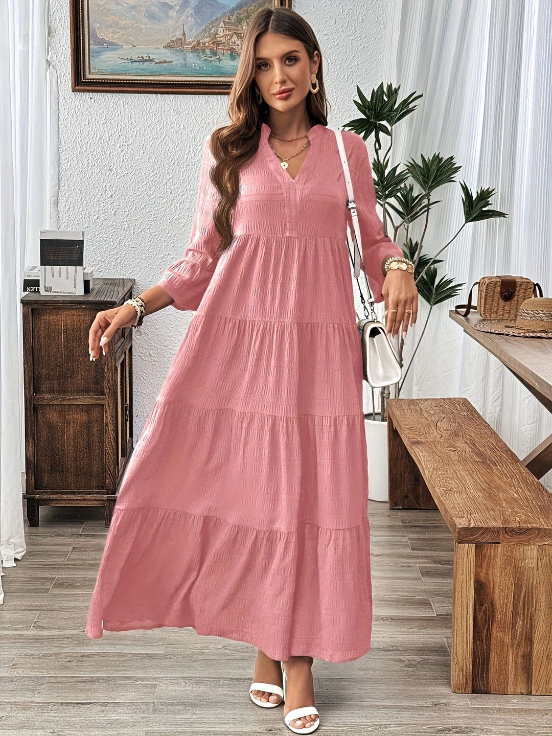 Stella™ | Casual V-hals summer maxi jurk