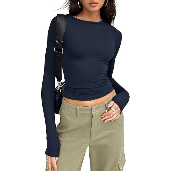 Jihyo™ | Casual lange mouwen ronde hals top
