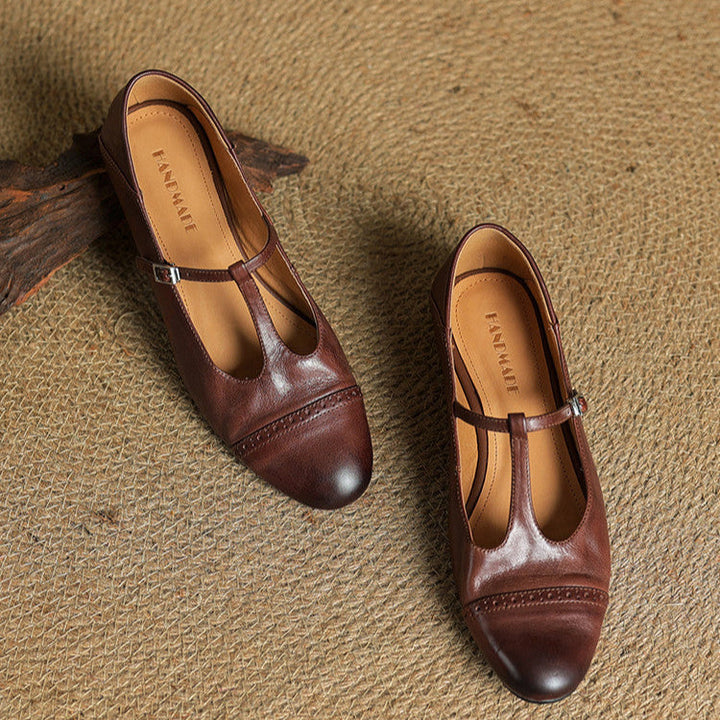 Miska | Leren leather ballerina's