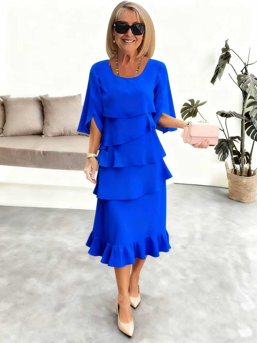 Ann | Elegante midi jurk