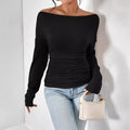 Gaty™ | Chique lange mouwen asymmetrical shoulder top