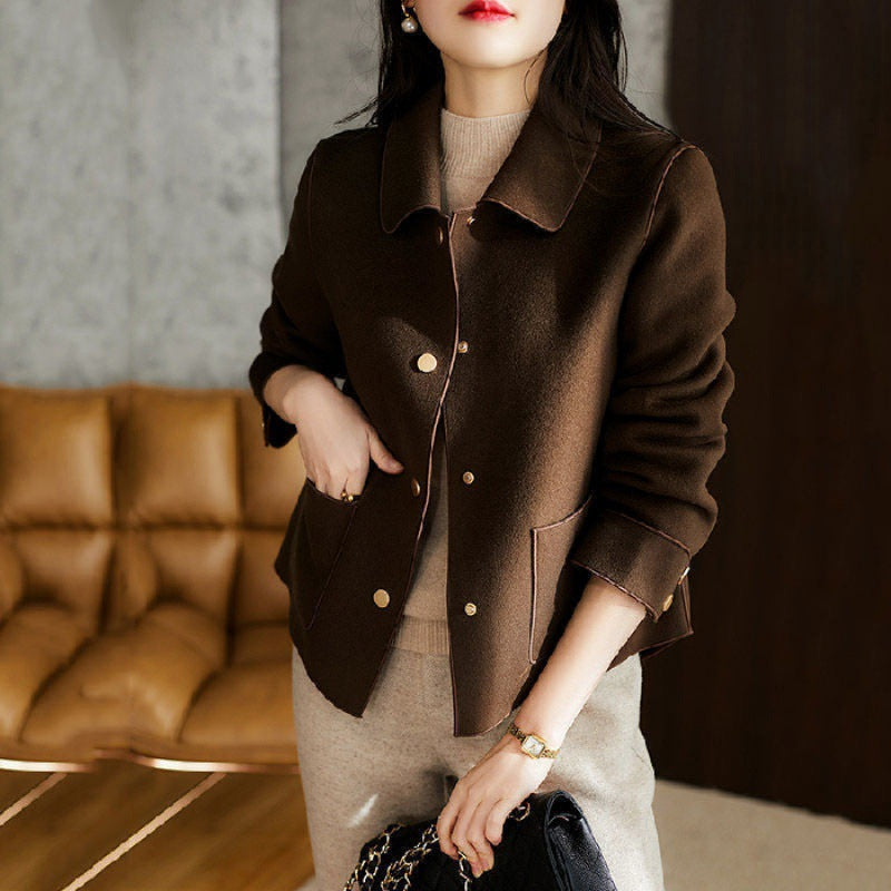Ovidia™ | Classy button front lange mouwen collared blazer