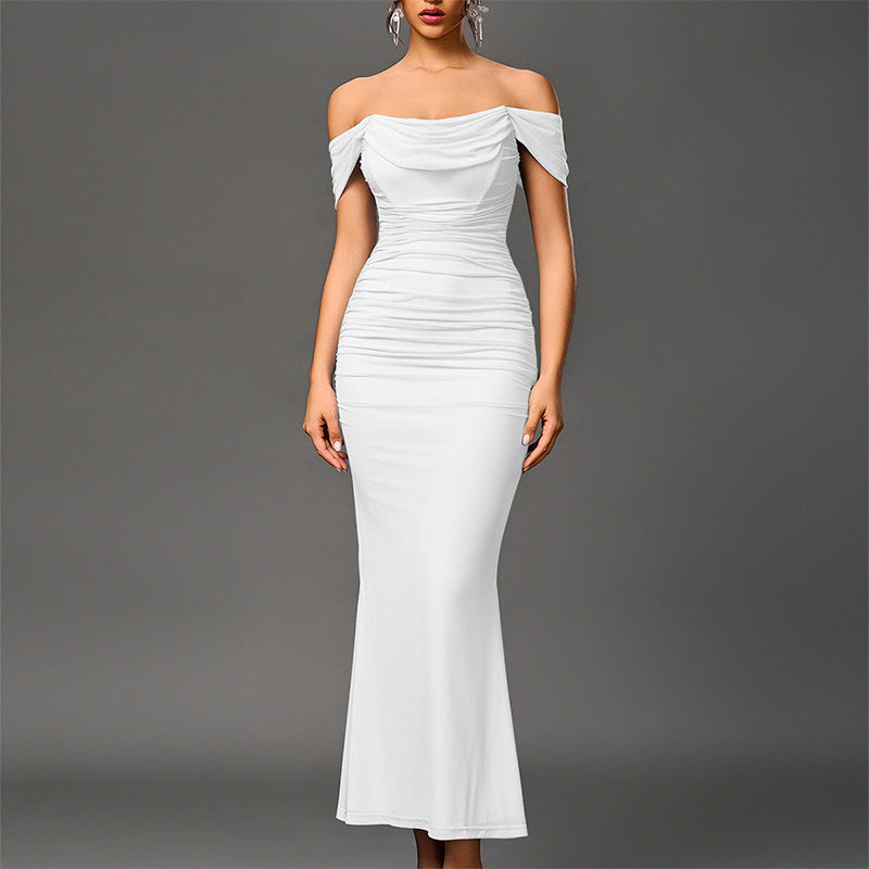 Eunoia™ | Elegante off shoulder backless mermaid jurk