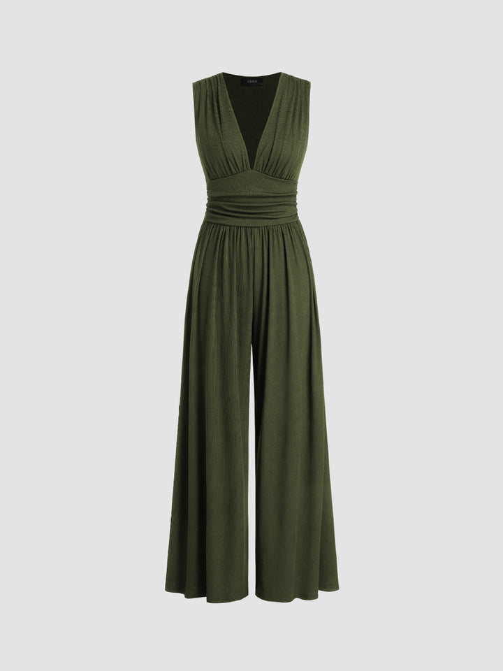 Char | Chique zonder mouwen wide-leg jumpsuit
