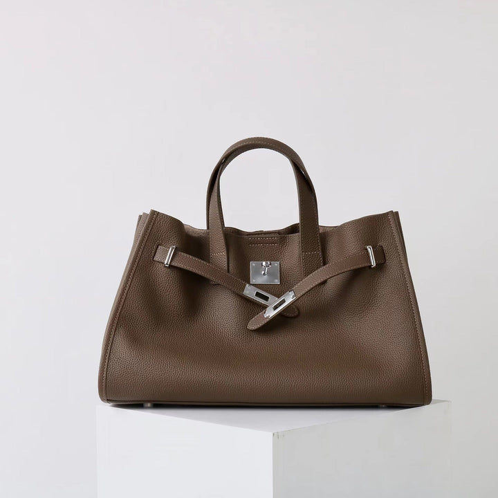 Beverley™ | Large capacity leren cowhide leather shopper for work & travel