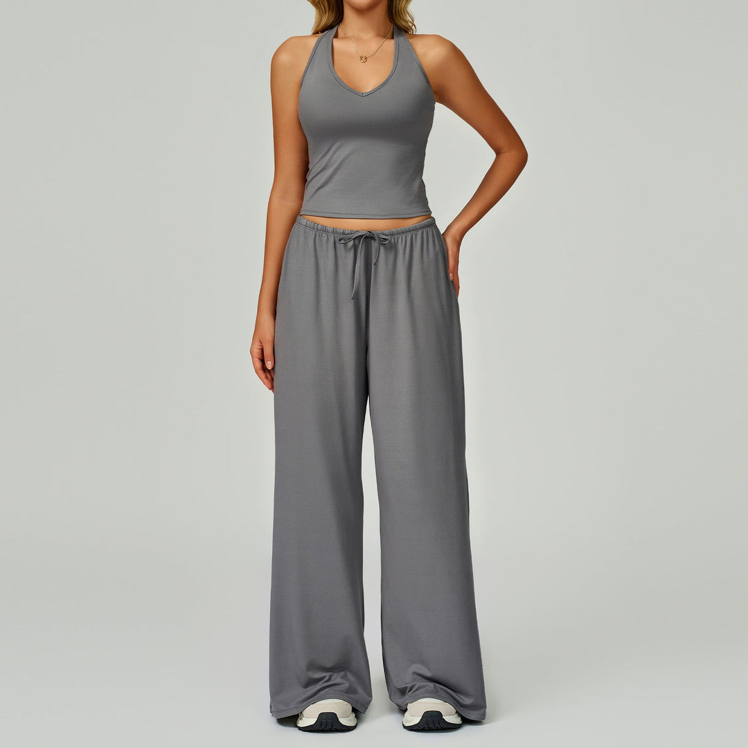 Araya™ | Casual crop tanktop and wide-leg broek set