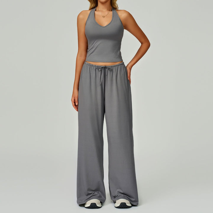Araya™ | Casual crop tanktop and wide-leg broek set