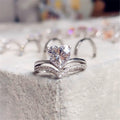 Aline™ | Radiant heart silver ring
