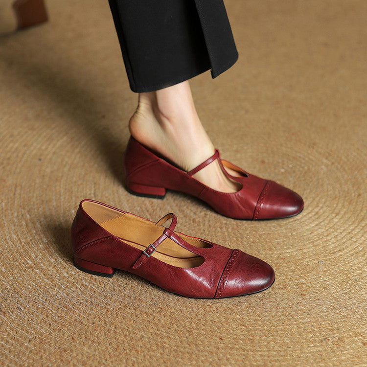 Miska | Leren leather ballerina's