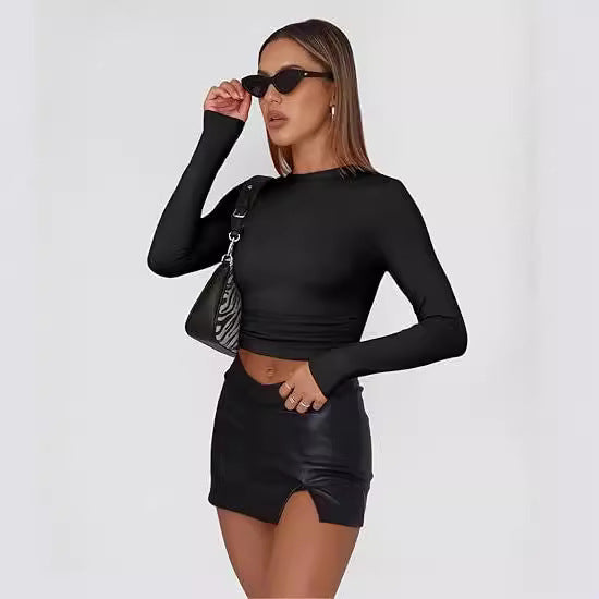 Jihyo™ | Casual lange mouwen ronde hals top