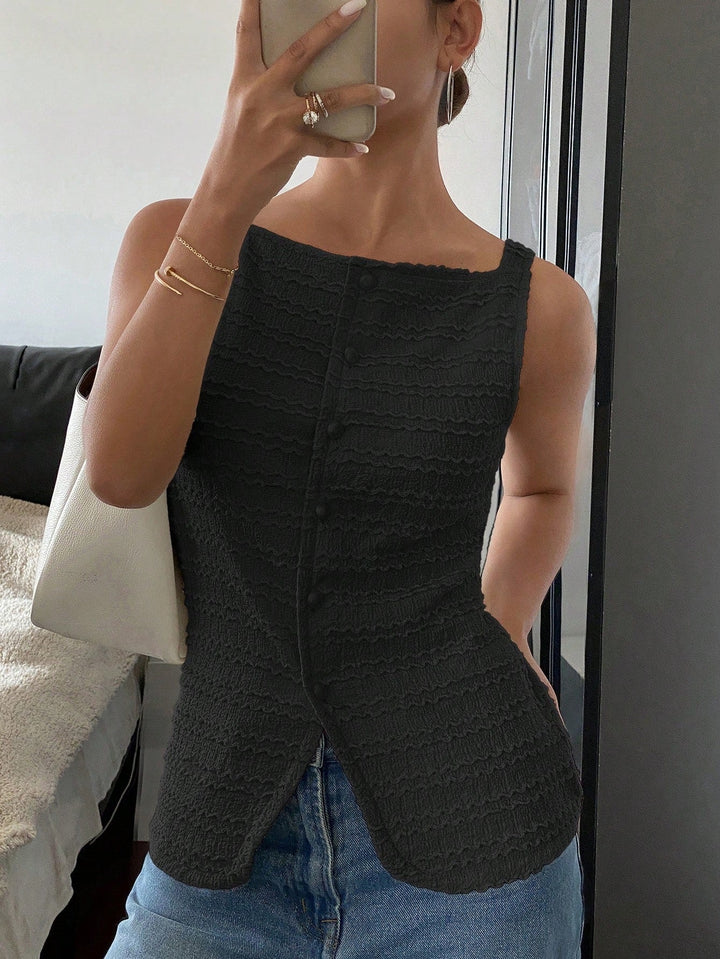 Queenie™ | Classy button front zonder mouwen outerwear vest