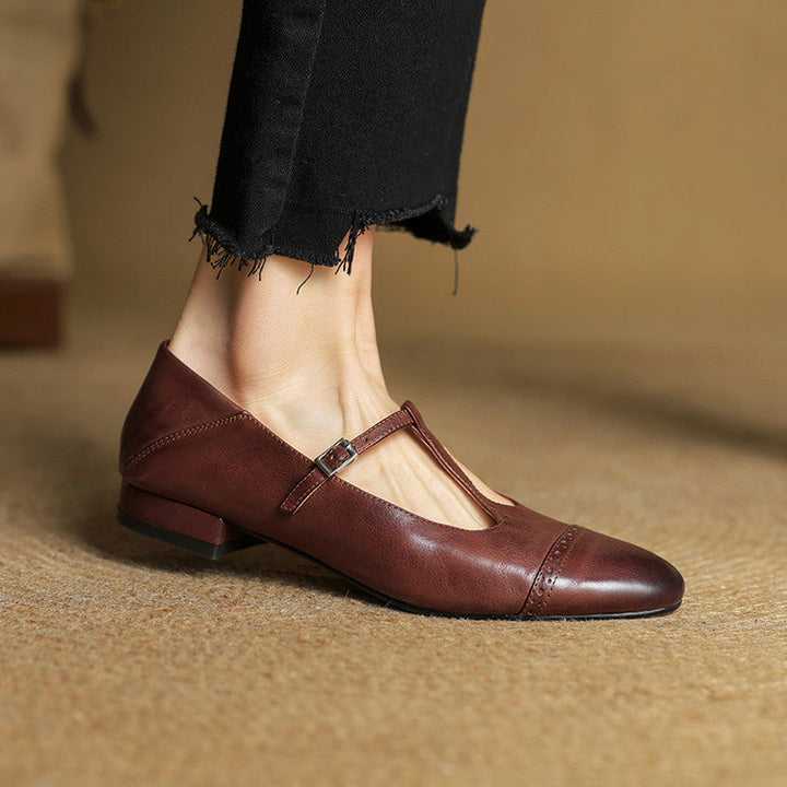 Miska | Leren leather ballerina's