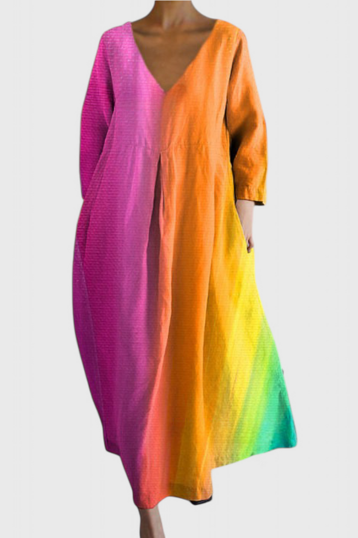 Isalinde | Comfortabele V-hals jurk