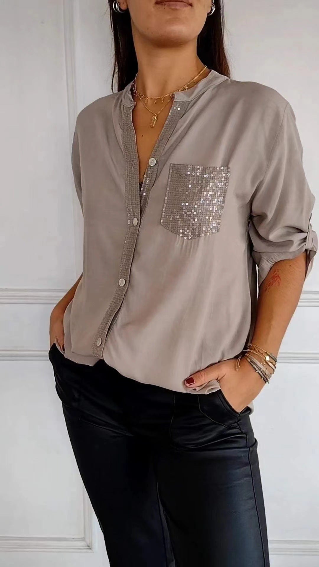 Danica™ | Sequin detailed blouse