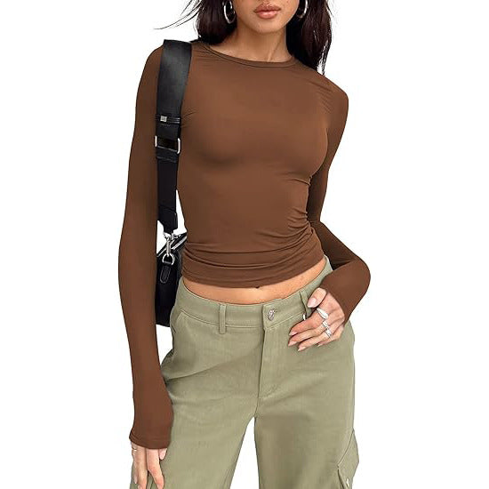 Jihyo™ | Casual lange mouwen ronde hals top