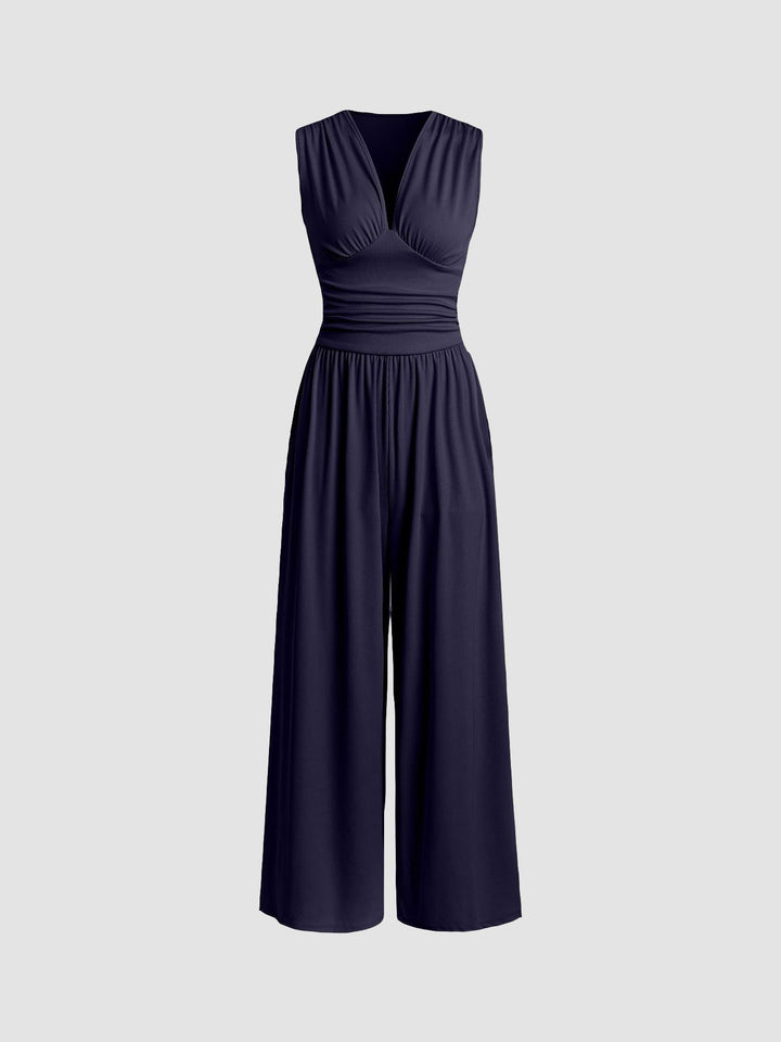Christine | Chique zonder mouwen wide-leg jumpsuit