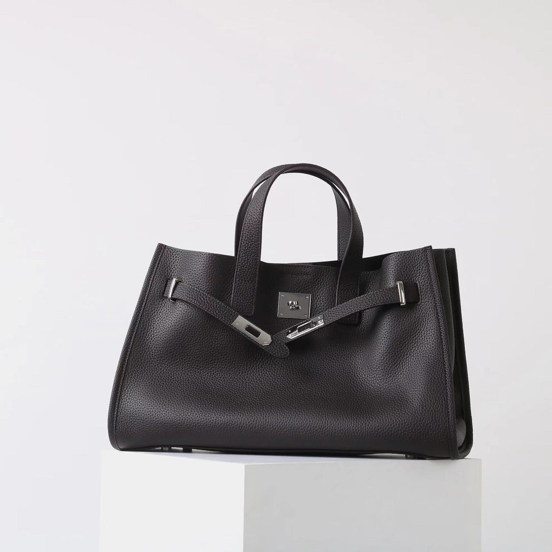 Beverley™ | Large capacity leren cowhide leather shopper for work & travel
