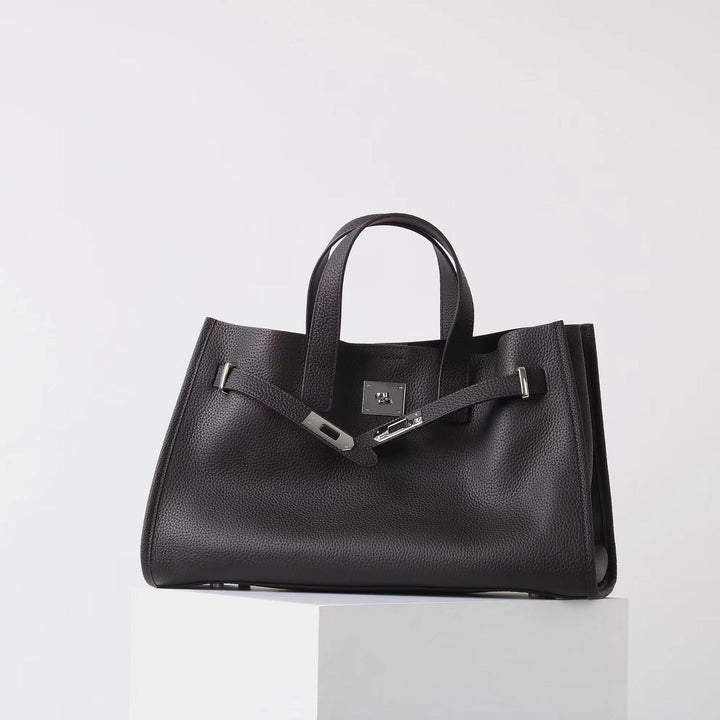 Beverley™ | Large capacity leren cowhide leather shopper for work & travel