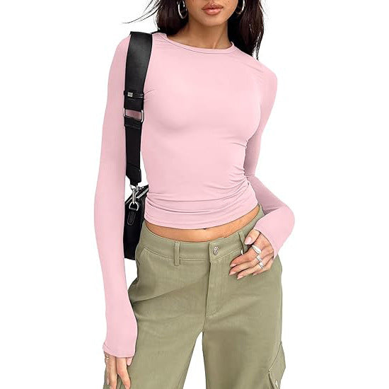 Jihyo™ | Casual lange mouwen ronde hals top
