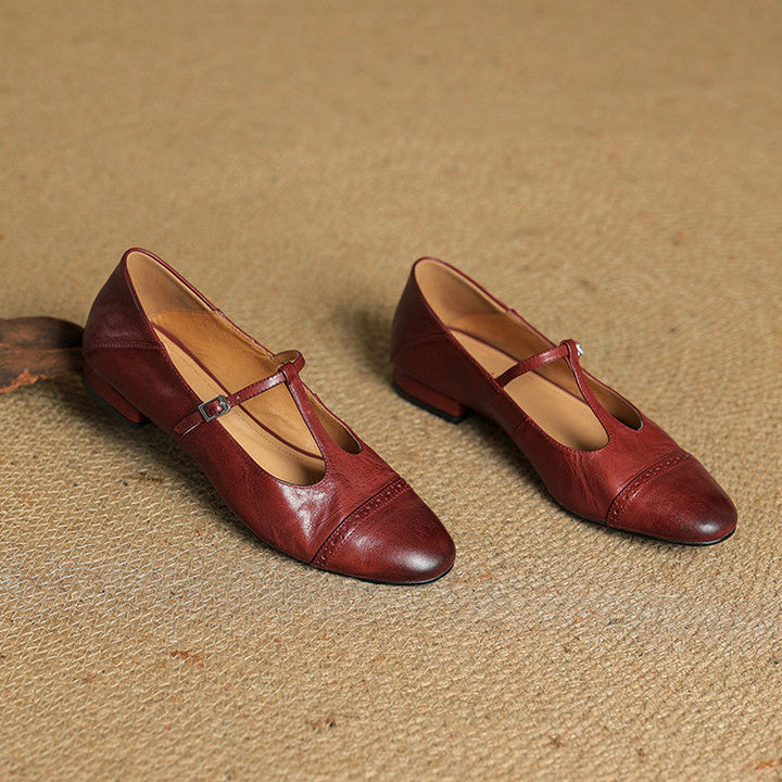 Miska | Leren leather ballerina's