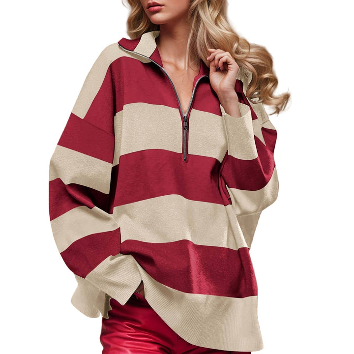 Camilla™ | Comfy lange mouwen pullover trui with half zipper