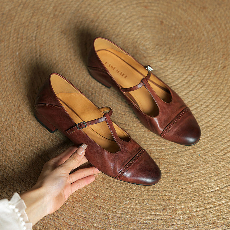 Miska | Leren leather ballerina's