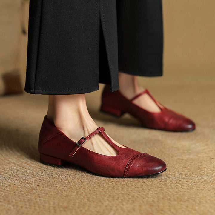 Miska | Leren leather ballerina's