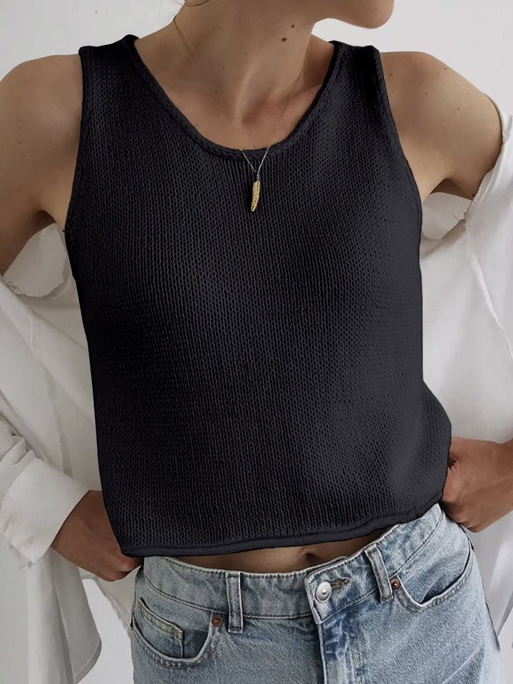 Kareem™ | Casual ronde hals vest pullover top
