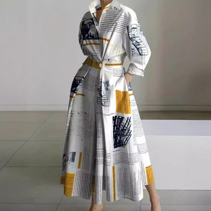 Sofer™ | Elegante front wrap collared maxi jurk