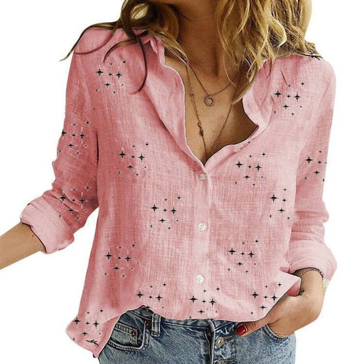 Sandra™ | Klassieke met print blouse