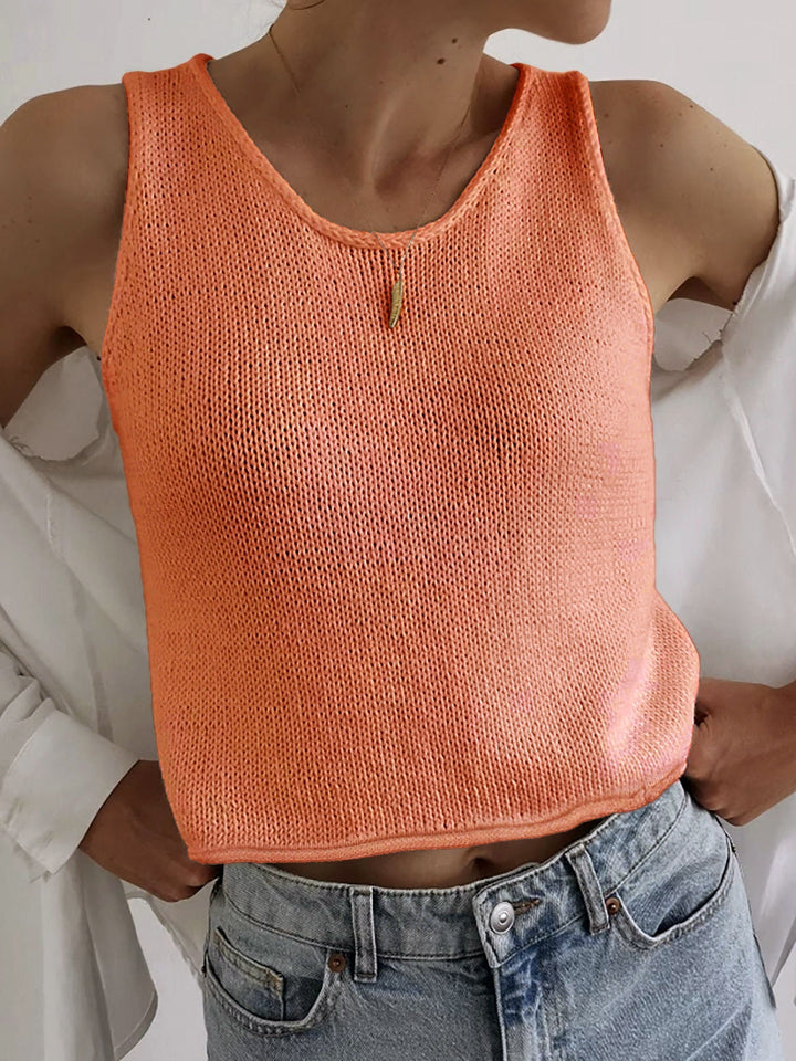 Kareem™ | Casual ronde hals vest pullover top
