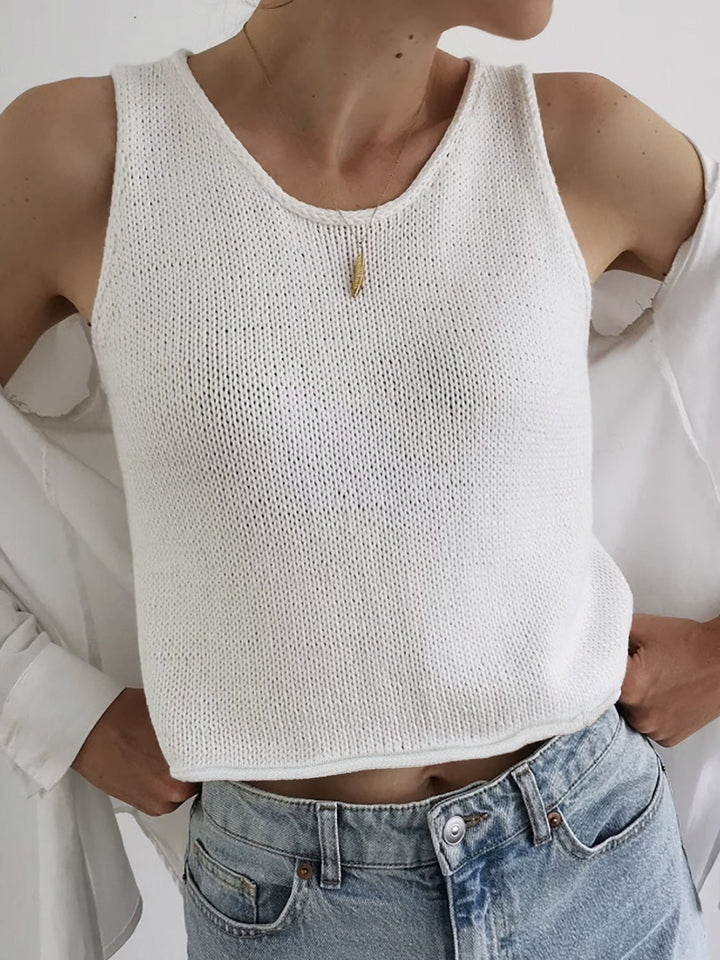 Kareem™ | Casual ronde hals vest pullover top