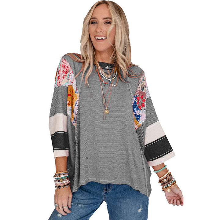 Bailey™ | Lichte patchwork batwing top