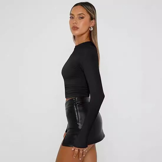 Jihyo™ | Casual lange mouwen ronde hals top