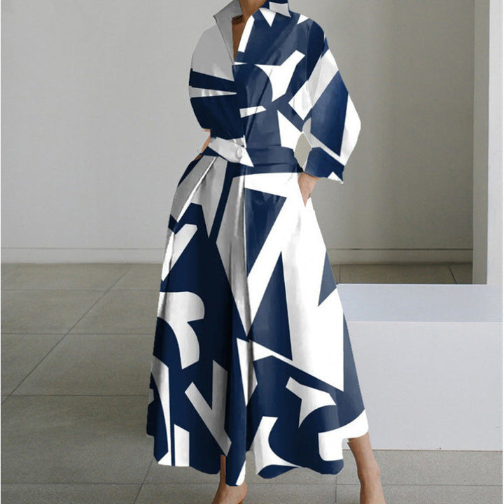 Sofer™ | Elegante front wrap collared maxi jurk