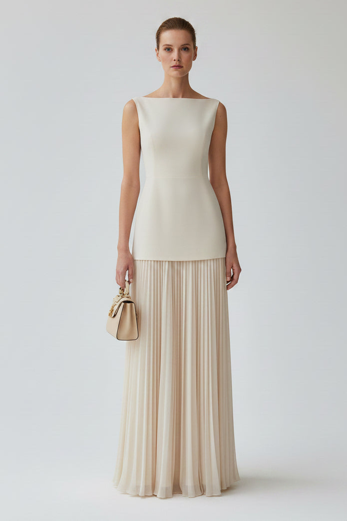 Serena | Pleated maxi jurk set